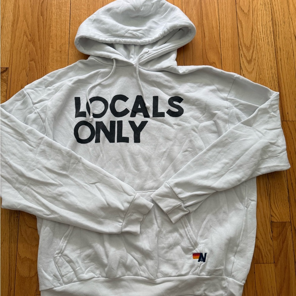 White Aviator Nation Locals Only Hoodie - Picture 2 of 5